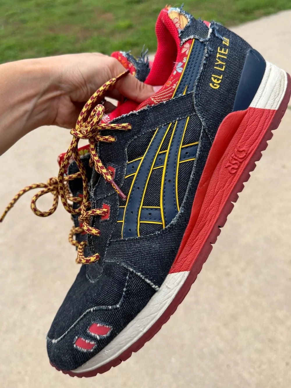 ASICS Gel-Lyte 3 Japanese Denim Kimono Okayama Indigo H5L2N-5050 Split Tongue - Picture 1 of 9